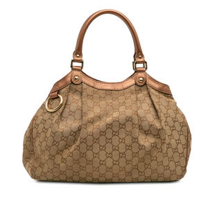 Pre-Loved Gucci Medium GG Canvas Sukey Tote